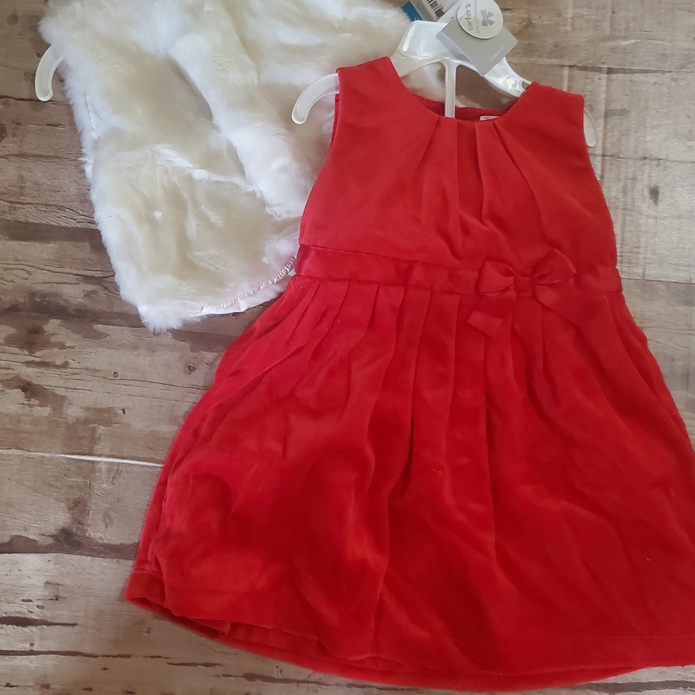 Carter Christmas or valentine dress Red and white